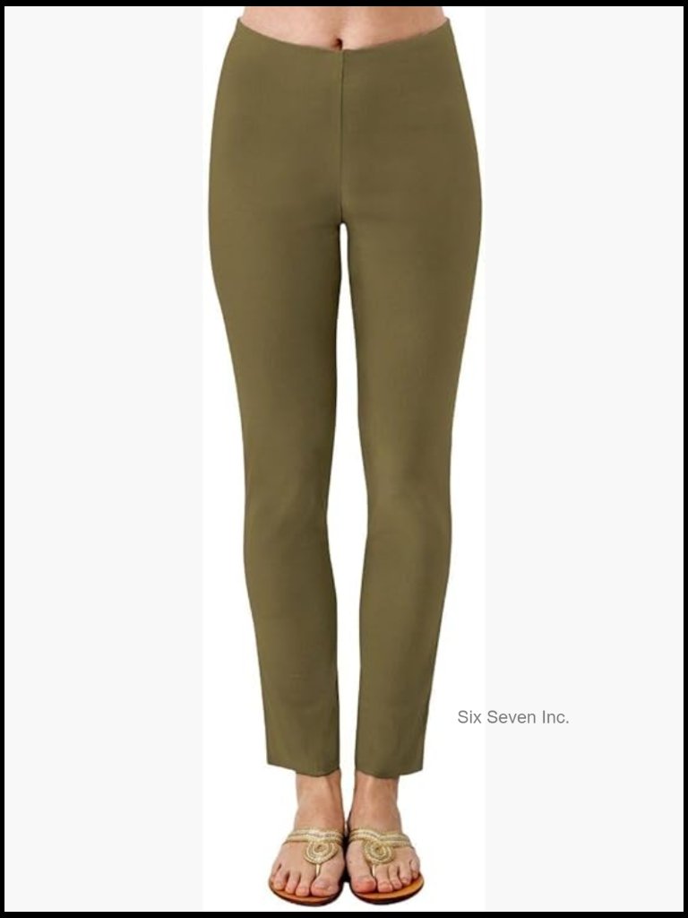 Pull On Pants With Elastic Waist And Ankle Slits